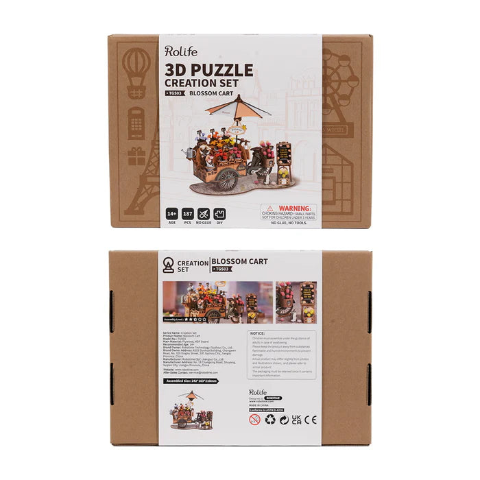 Blossom Cart 3D Wooden Puzzle TGS03