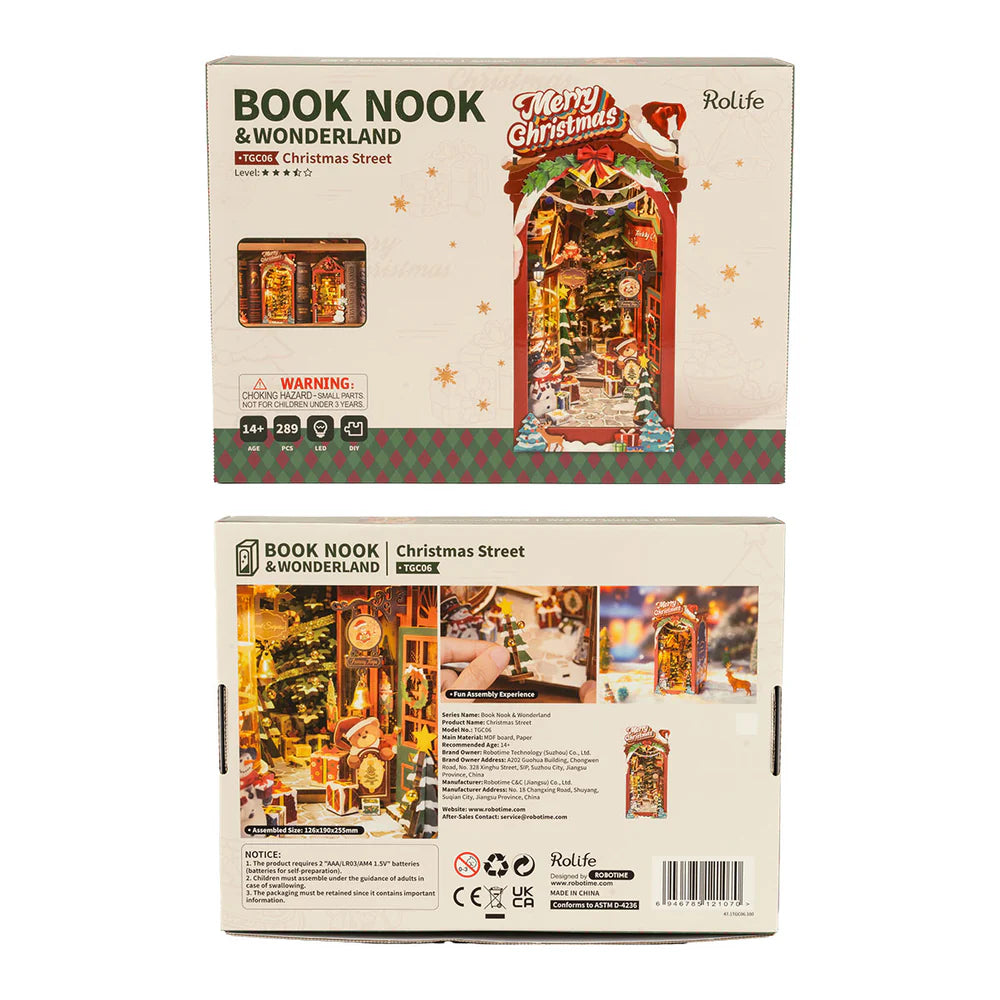 Christmas Street DIY Book Nook TGC06
