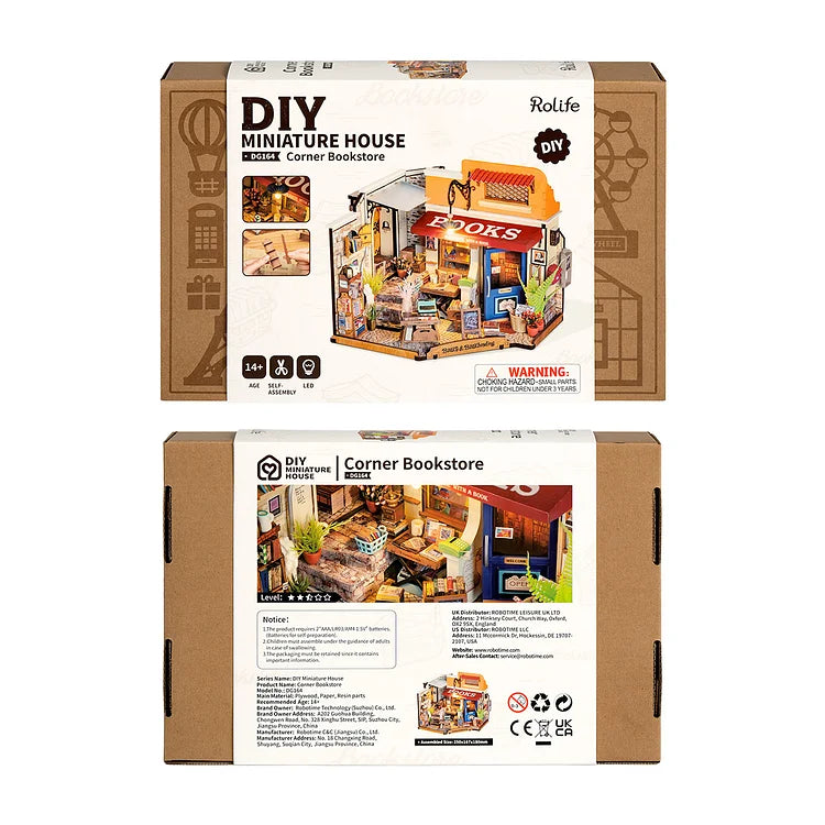 Corner Bookstore DIY Miniature House DG164