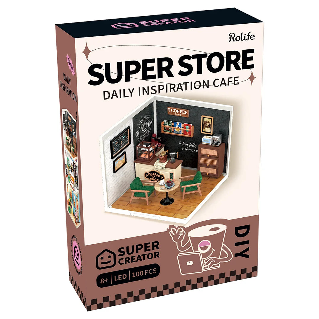 Super Creator Cafe DIY Plastic Miniature House DW001