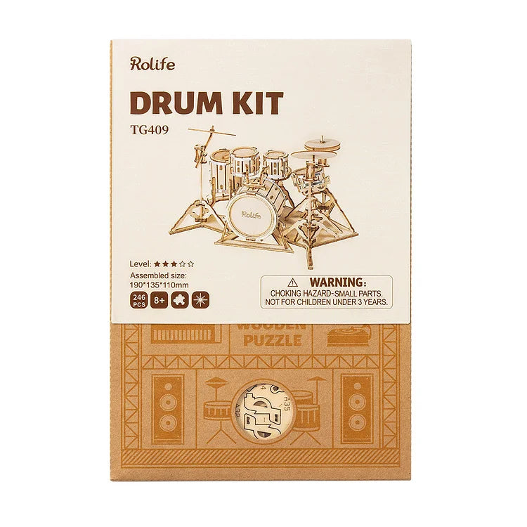 Drum Kit 3D Wooden Puzzle TG409