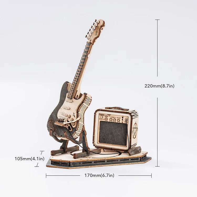 Electric Guitar 3D Wooden Puzzle TG605K