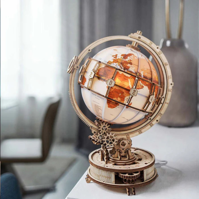 Luminous Globe Mechanical 3D Wooden Puzzle ST003