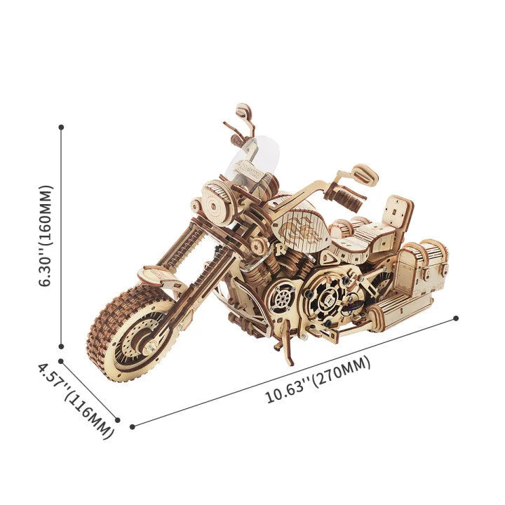 Cruiser Motorcycle Mechanical Gears 3D Wooden Puzzle LK504