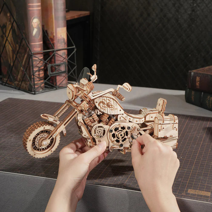 Cruiser Motorcycle Mechanical Gears 3D Wooden Puzzle LK504