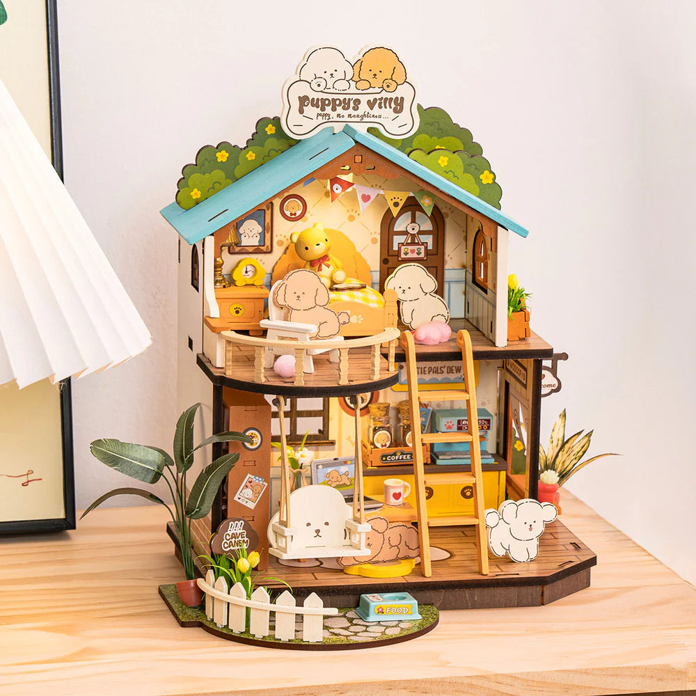 Puppy Cozy Villa DIY Miniature House DG169