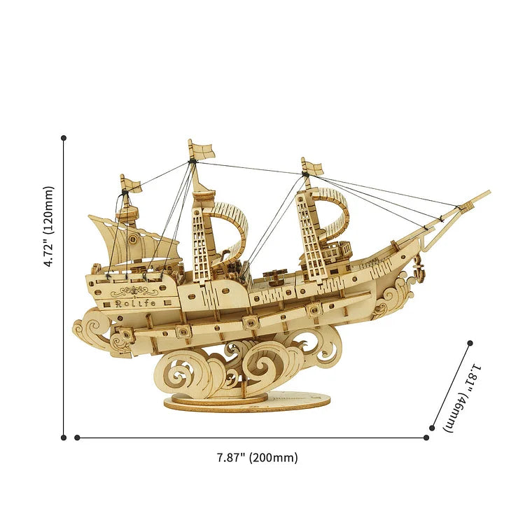 Sailing Ship 3D Wooden Puzzle TG305