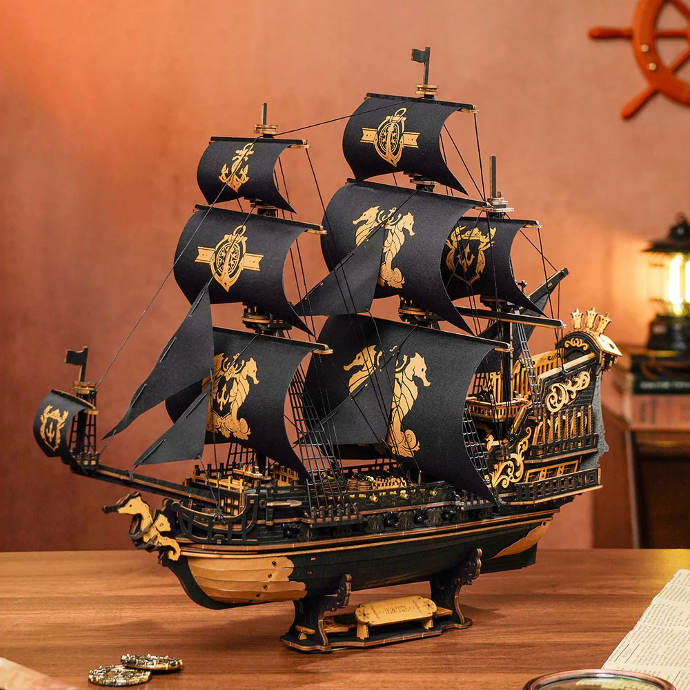 The Seahorse Barque 3D Wooden Puzzle MCB02