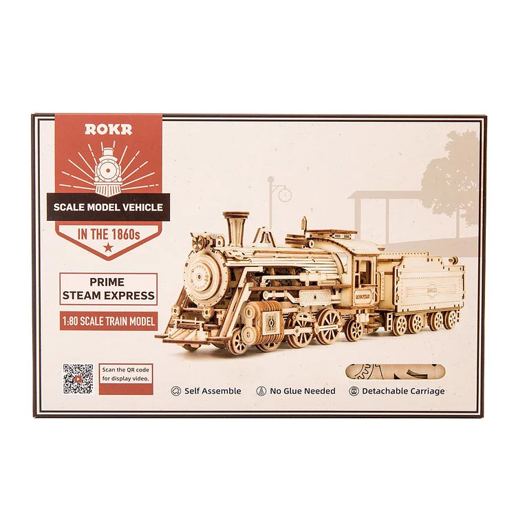 Prime Steam Express Train 3D Wooden Puzzle MC501