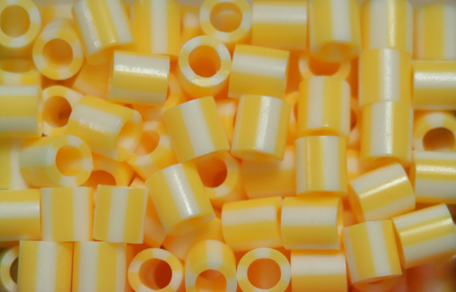 1,000 Midi Beads 5mm - Matizado Amarillo con Blanco #SD10