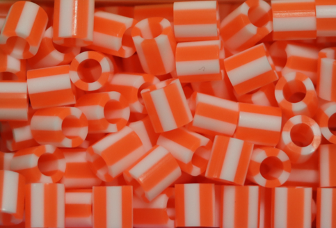 1,000 Midi Beads 5mm - Matizado Anaranjado con Blanco #SD11