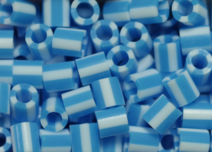 1,000 Midi Beads 5mm - Matizado Celeste con Blanco #SD3