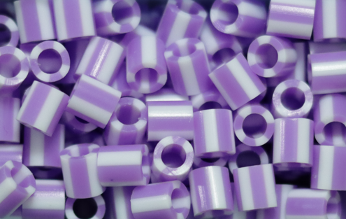 1,000 Midi Beads 5mm - Matizado Morado con Blanco #SD9