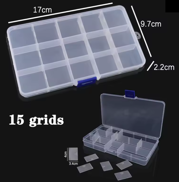 Organizador plastico rectangular 15 compartimentos