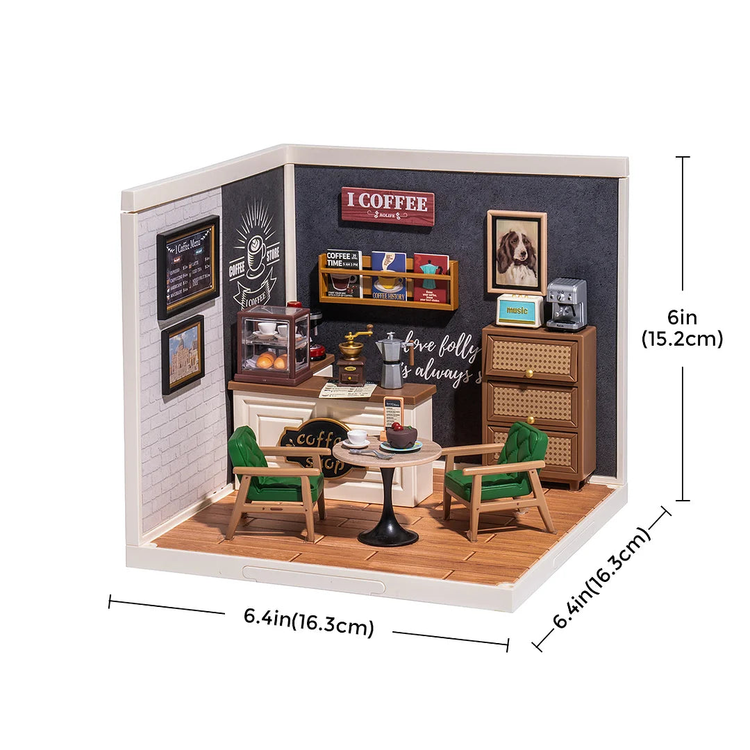 Super Creator Cafe DIY Plastic Miniature House DW001