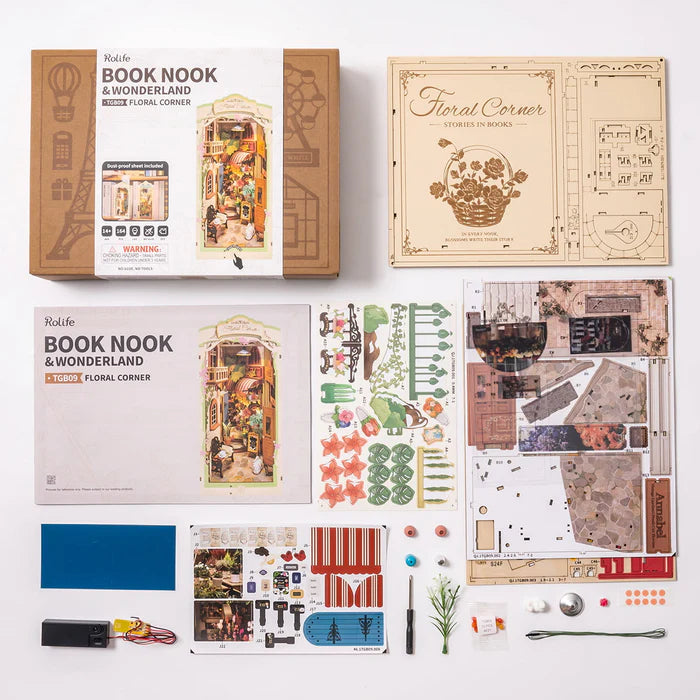 Floral Corner DIY Book Nook Kit TGB09