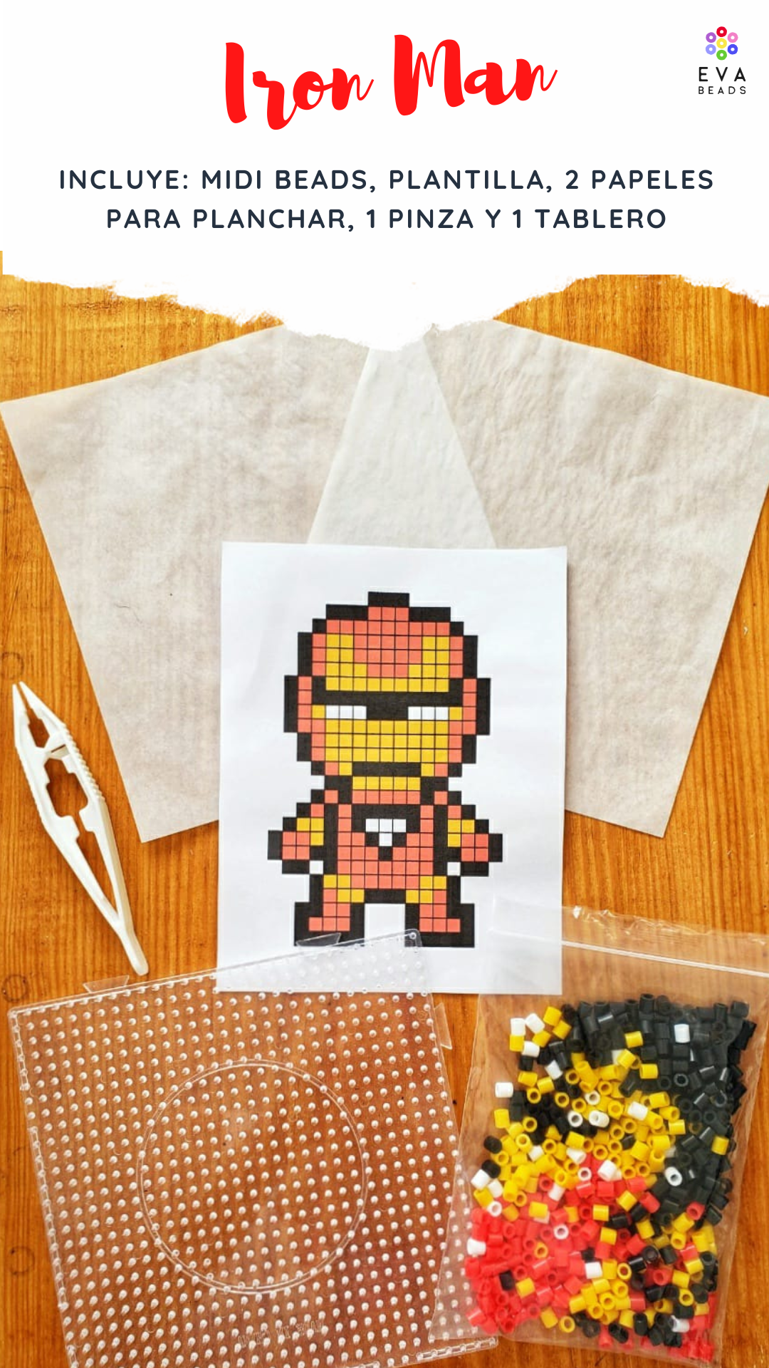 Kit Midi Beads 5mm - Iron Man