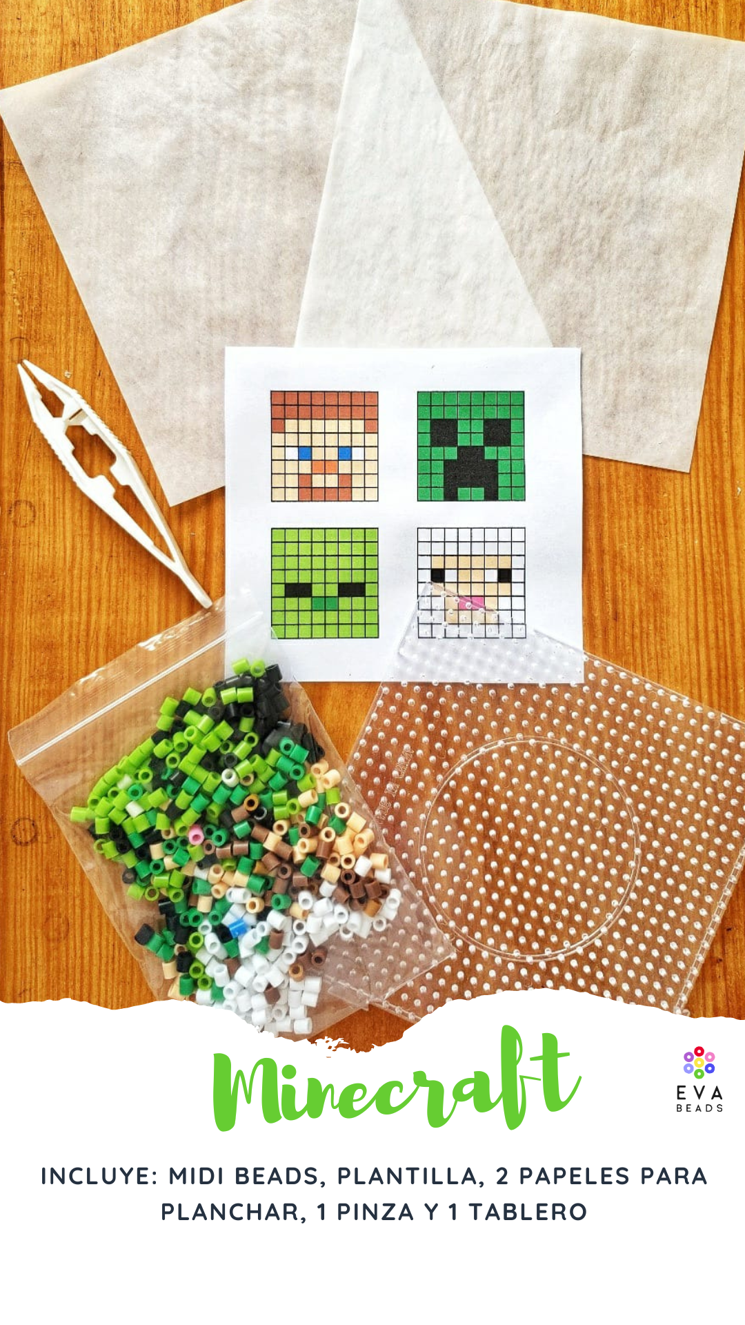 Kit Midi Beads 5mm - Minecraft