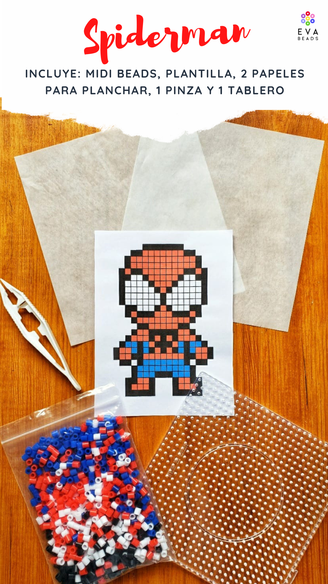Kit Midi Beads 5mm - Spiderman