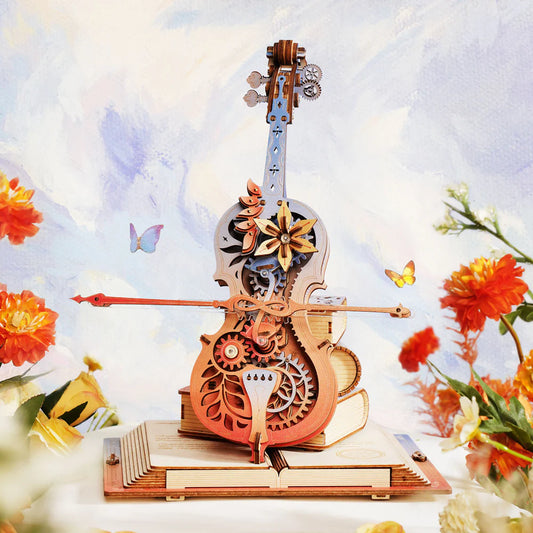 Symphony of Gorgeous Dreams Mechanical Music Box 3D Wooden Puzzle AMK63M