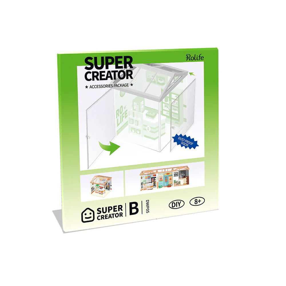 Paredes para Plastic Miniature House Super Creator Dust Proof Door