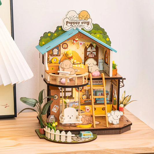 Puppy Cozy Villa DIY Miniature House DG169