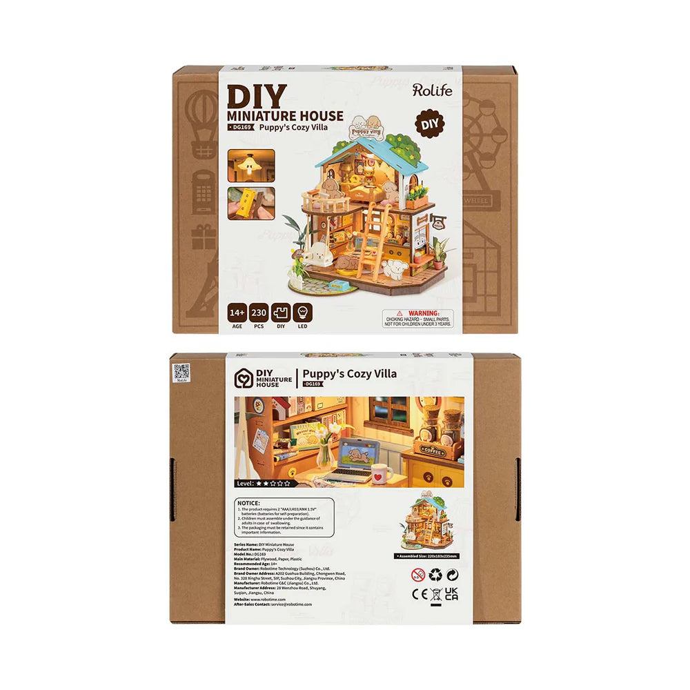 Puppy Cozy Villa DIY Miniature House DG169