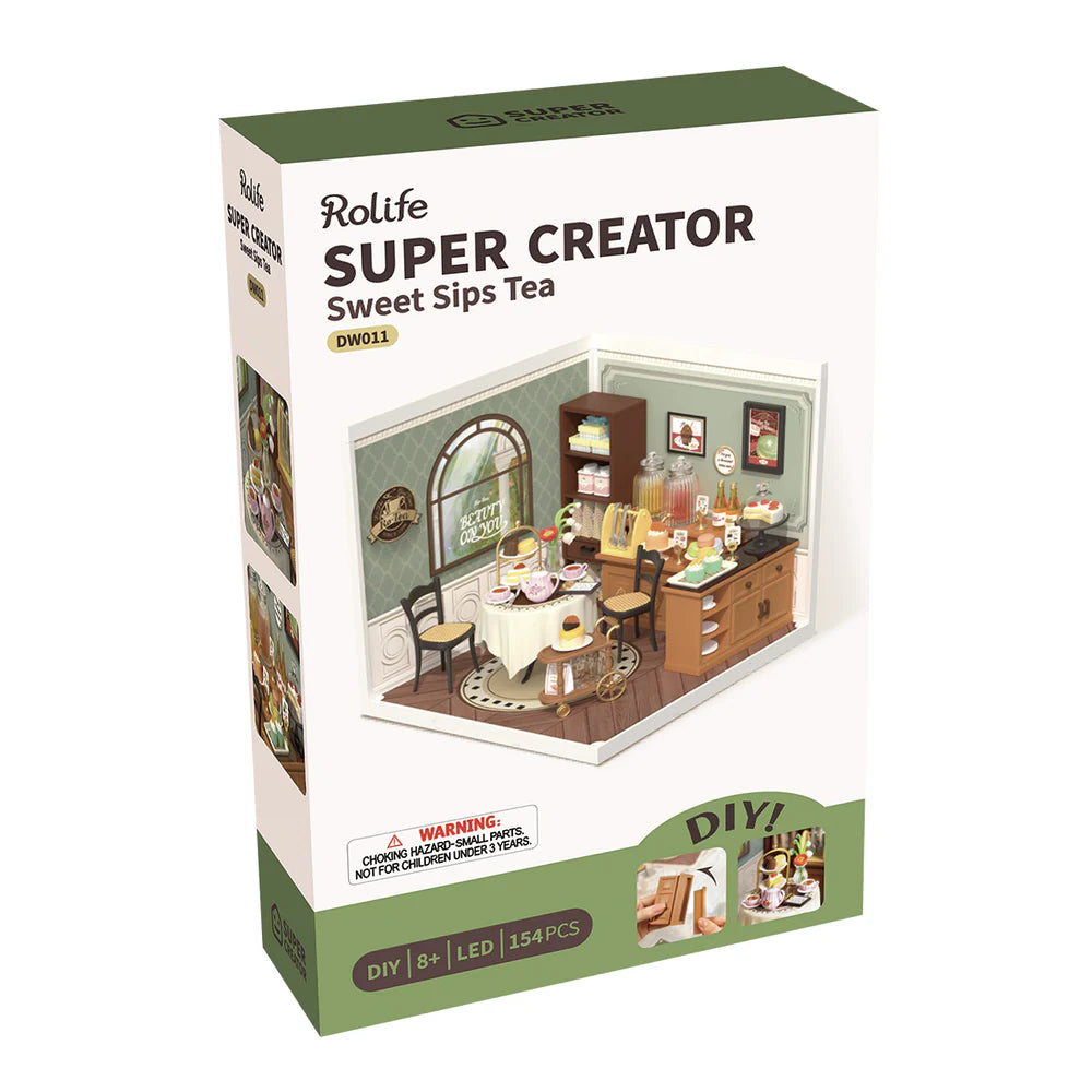 Sweet Sips Tea DIY Plastic Miniature House DW011