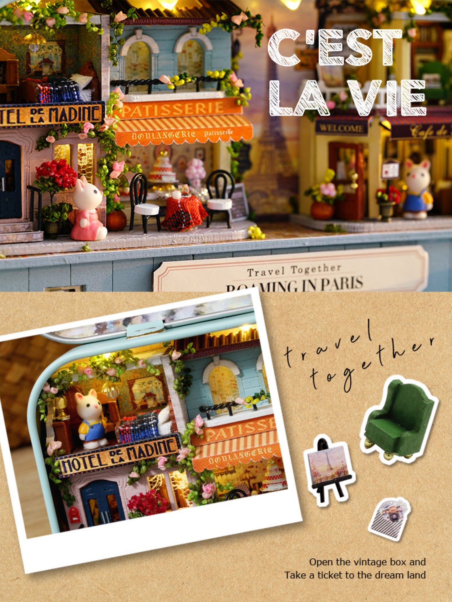 Roaming In Paris DIY Miniature Box Theatre